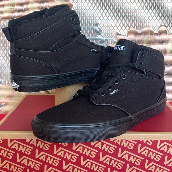 Vans Men’s Atwood Hi
(Canvas) Black/Black
VN0A38BV186 Sneakers - Picture 9 of 16